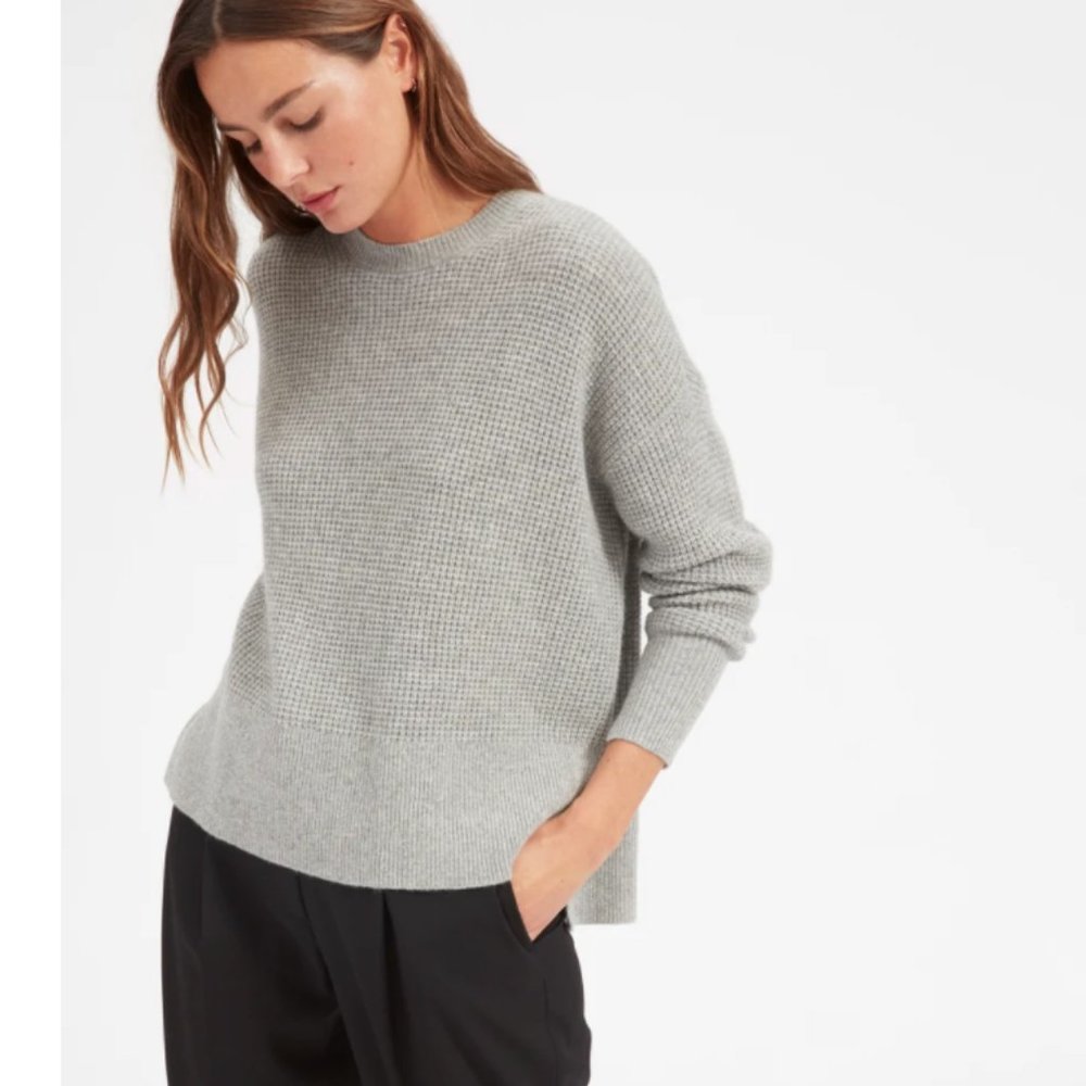 Everlane Cashmere Waffle Square Crew
